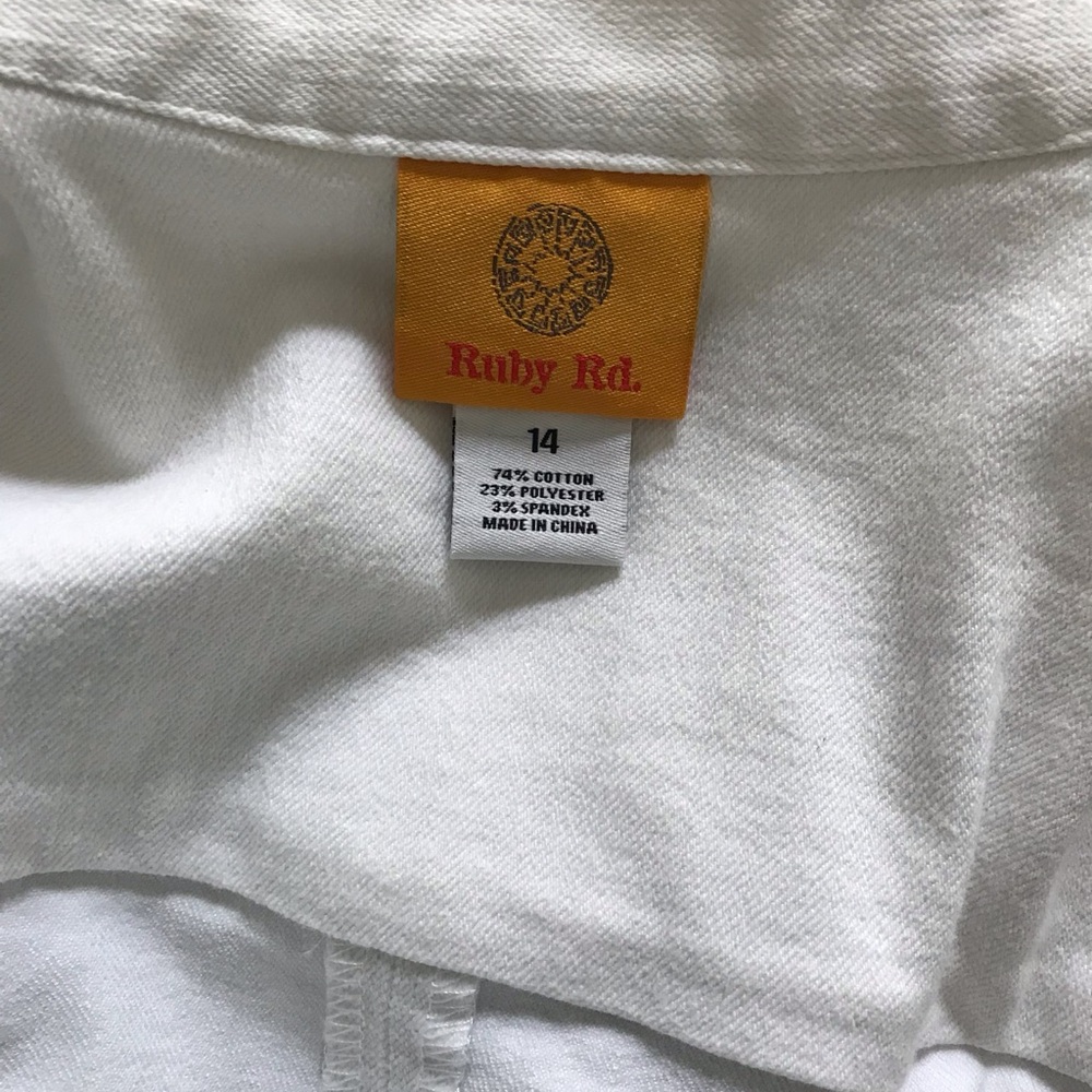 Ruby Rd. White Ruffle-Trim Blazer - image 4